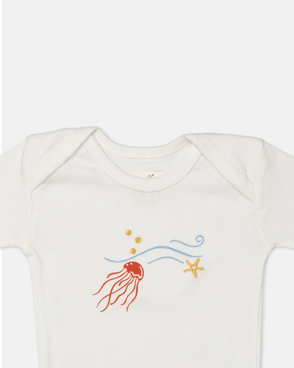Cotton Bug White Bodysuit-Sea World-Organic Cotton-Full Sleeves-Pack of 3-For Infants - Image 7