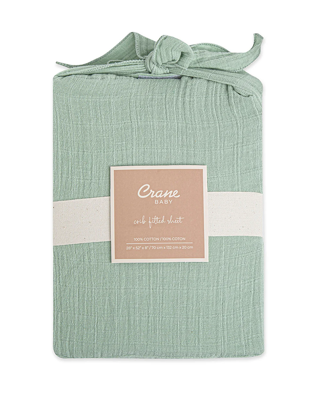 Crane Baby Evergreen Fitted Cot Bedsheet-100% Muslin Cotton-For Infants - Image 4
