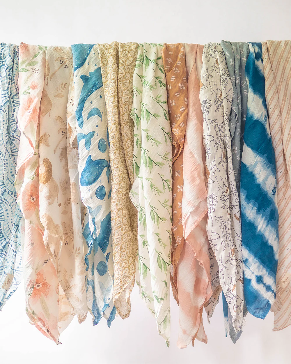 Crane Baby Ezra Swaddles-100% Cotton Muslin-Copper Dash & Woodland Print-Pack of 2-Infant Wraps - Image 7