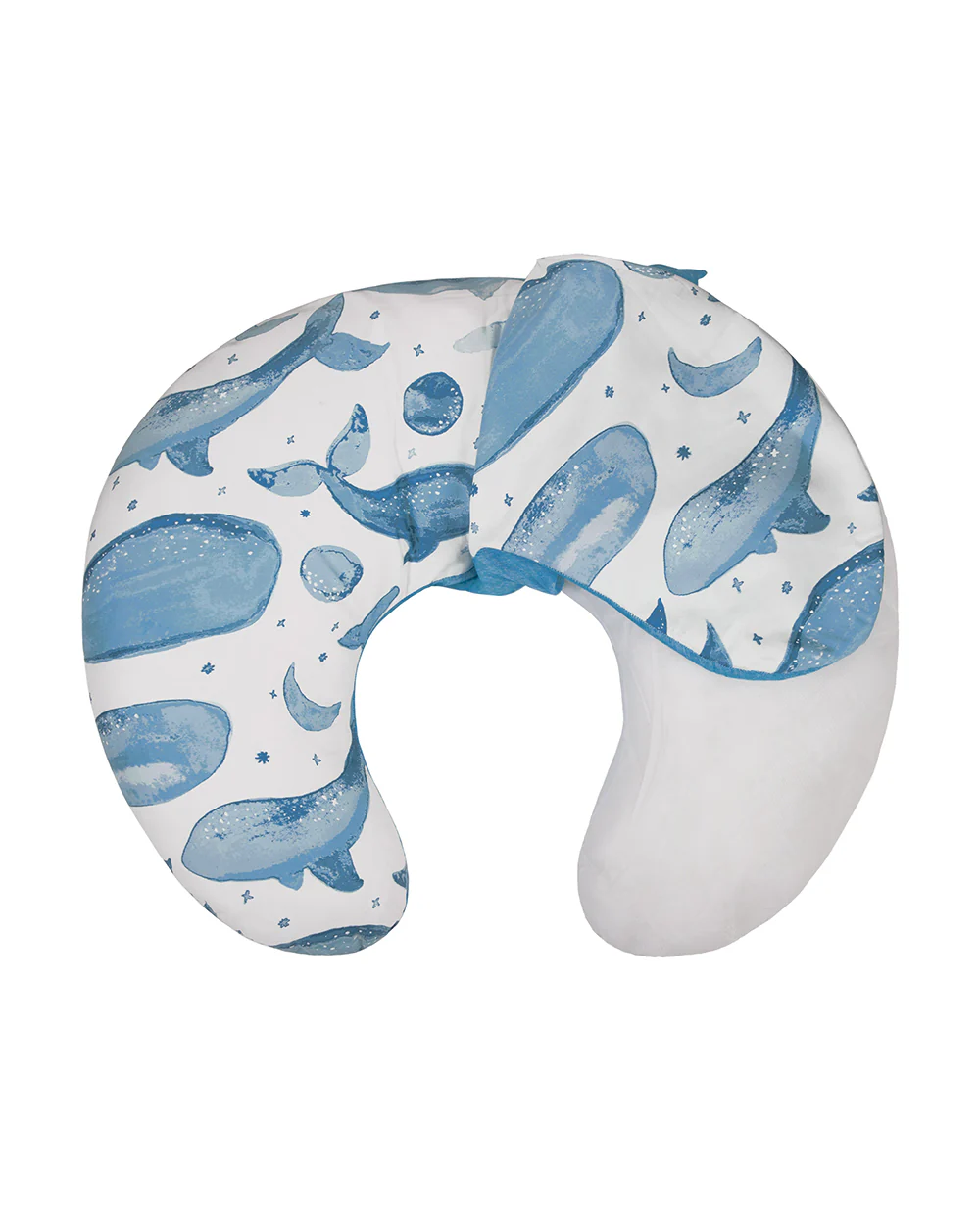 Crane Baby Feeding & Nursing Pillow-With Cotton Satin Cover & Poly Fiber Filling-Hypoallergenic-Alleviate Strain-Caspian-For Nursing - Image 2