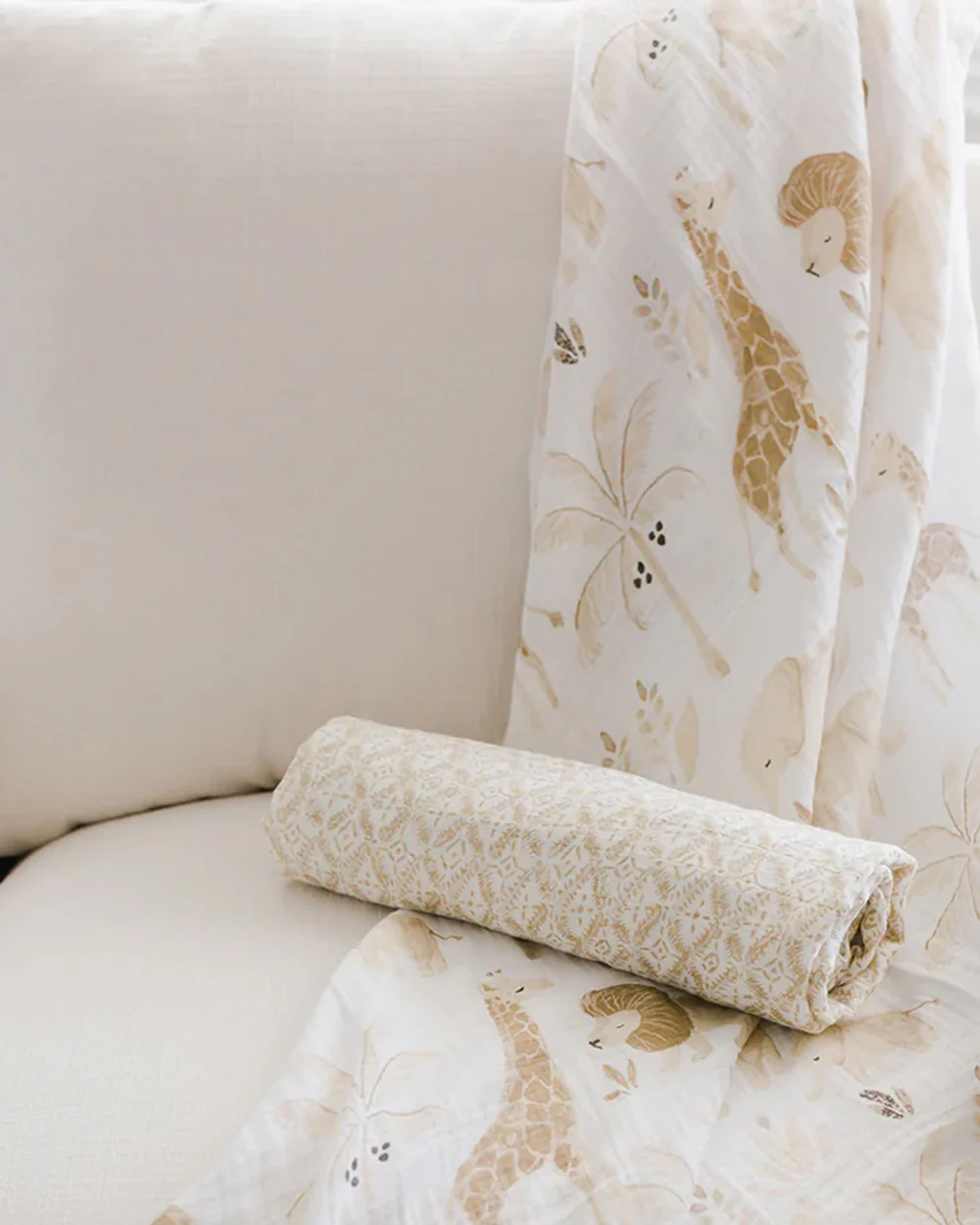 Crane Baby Kendi Swaddles-100% Cotton Muslin-Diamond & Kendi Print-Pack of 2-Infant Wraps - Image 6