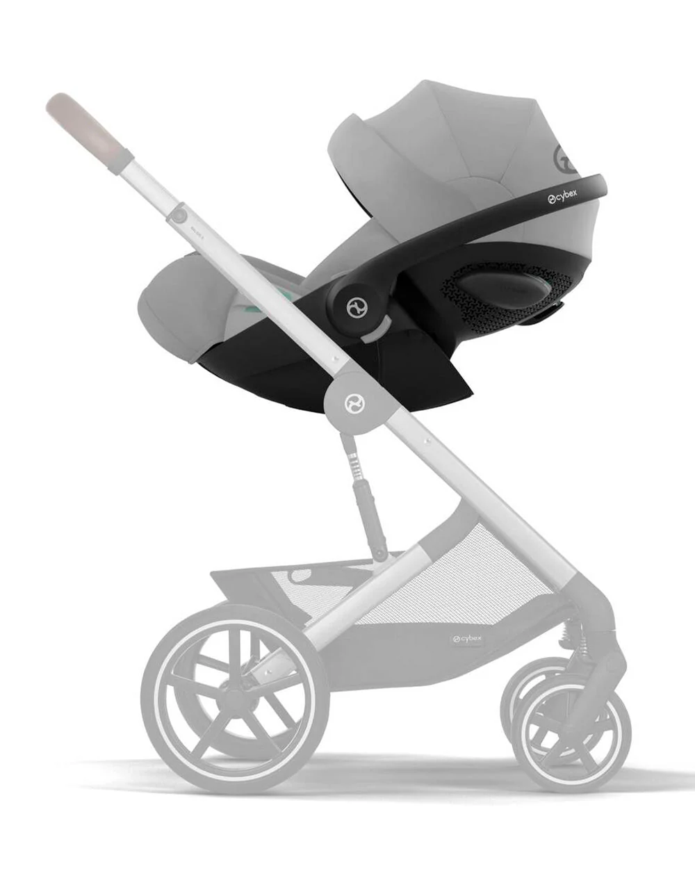 Cybex Balios S Lux Stroller & Cloud G i-Size Plus Car Seat Travel System-Includes Adapters-Silver Frame & Stone Grey - Image 13