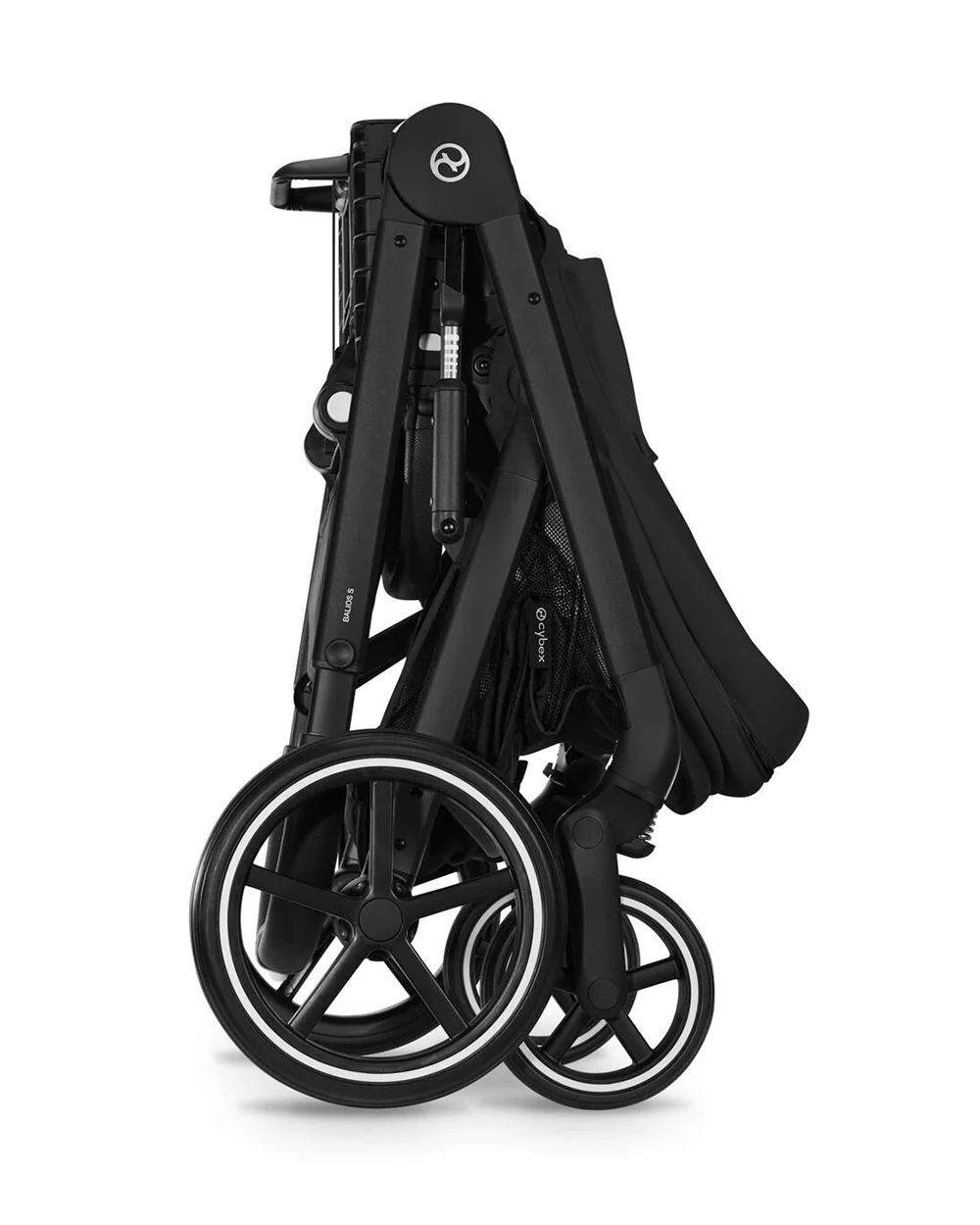 Cybex Balios S Lux Stroller-With Advanced Suspension-Height Adjustable Parent Handle Bar-Reversible & Flat Reclining Seat-One Hand Fold-2 Years Warranty-For 0 to 4Y (Upto 22 Kg)-Black Frame & Moon Black Seat - Image 10