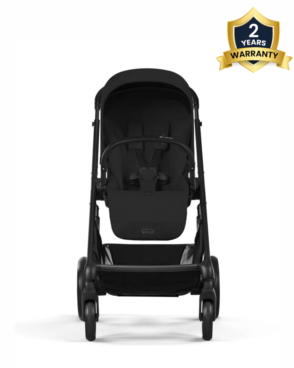Cybex Balios S Lux Stroller-With Advanced Suspension-Height Adjustable Parent Handle Bar-Reversible & Flat Reclining Seat-One Hand Fold-2 Years Warranty-For 0 to 4Y (Upto 22 Kg)-Black Frame & Moon Black Seat - Image 2