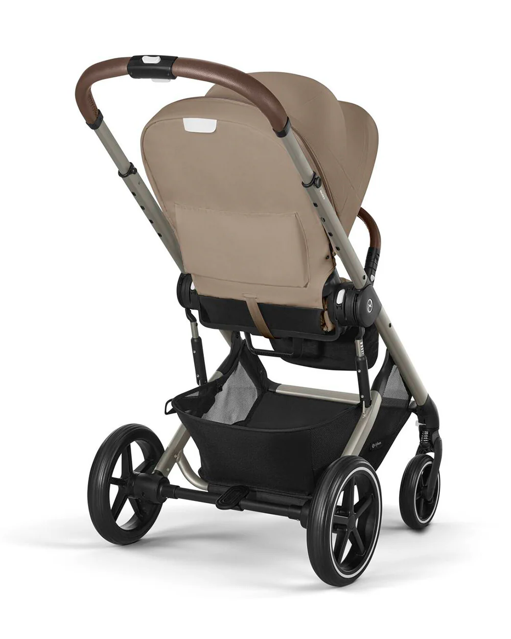 Cybex Balios S Lux Stroller-With Advanced Suspension-Height Adjustable Parent Handle Bar-Reversible & Flat Reclining Seat-One Hand Fold-2 Years Warranty-For 0 to 4Y (Upto 22 Kg)-Taupe Frame & Almond Beige Seat - Image 10