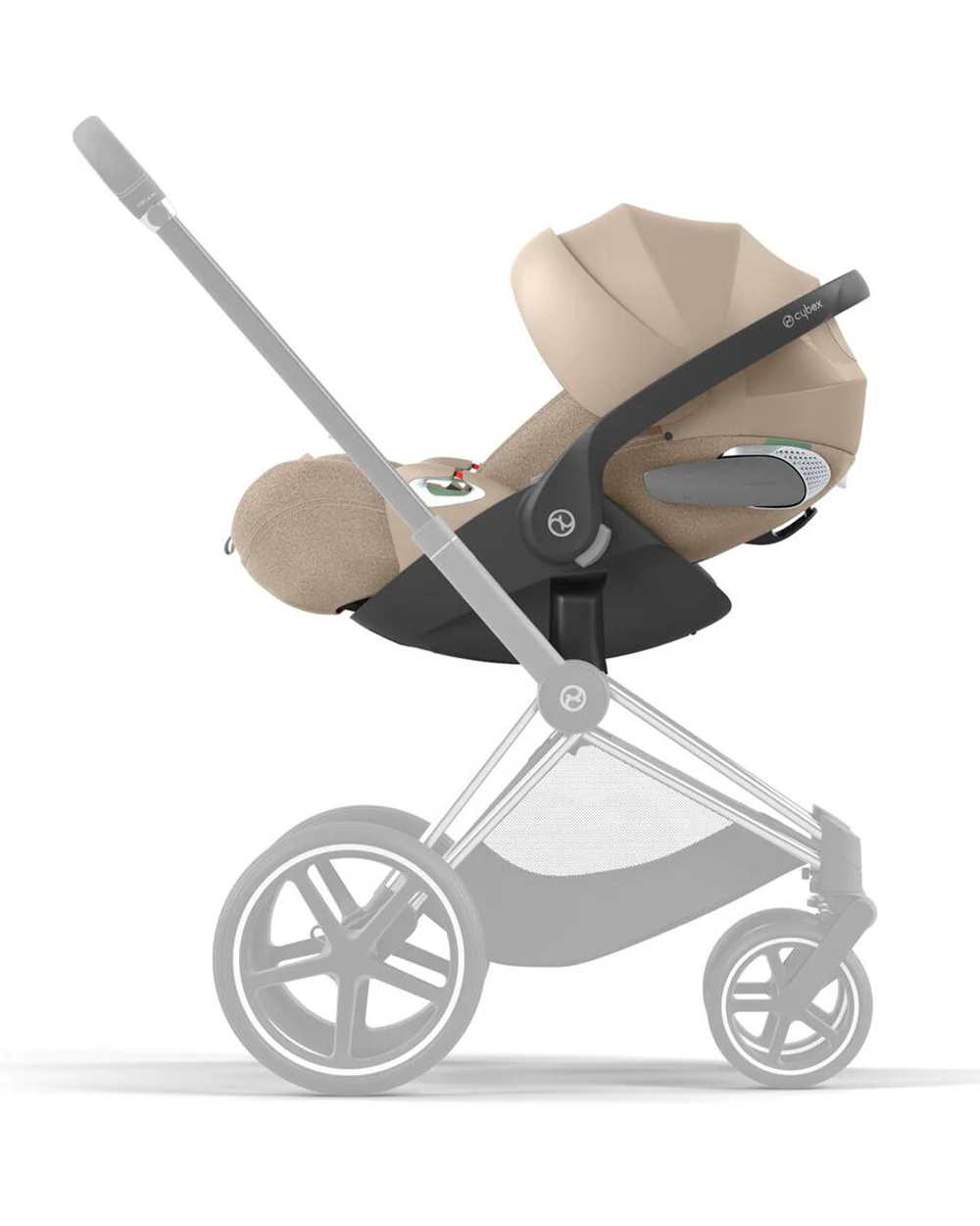 Cybex Cloud T i-Size PLUS Baby Car Seat-Rear Facing-Mesh Fabric For 6x Better Airflow-With Mesh Window On Canopy-Near Flat Reclining Seat-12 Positions Adjustable Headrest-For 0 to 2Y (Upto 13 Kg)-Cozy Beige - Image 13