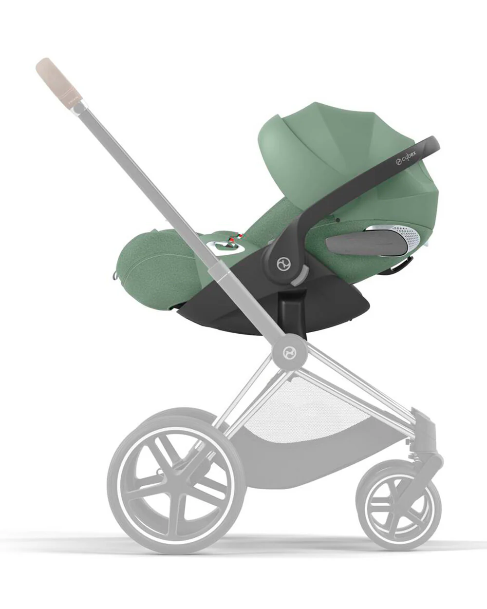 Cybex Cloud T i-Size PLUS Baby Car Seat-Rear Facing-Mesh Fabric For 6x Better Airflow-With Mesh Window On Canopy-Near Flat Reclining Seat-12 Positions Adjustable Headrest-For 0 to 2Y (Upto 13 Kg)-Leaf Green - Image 12