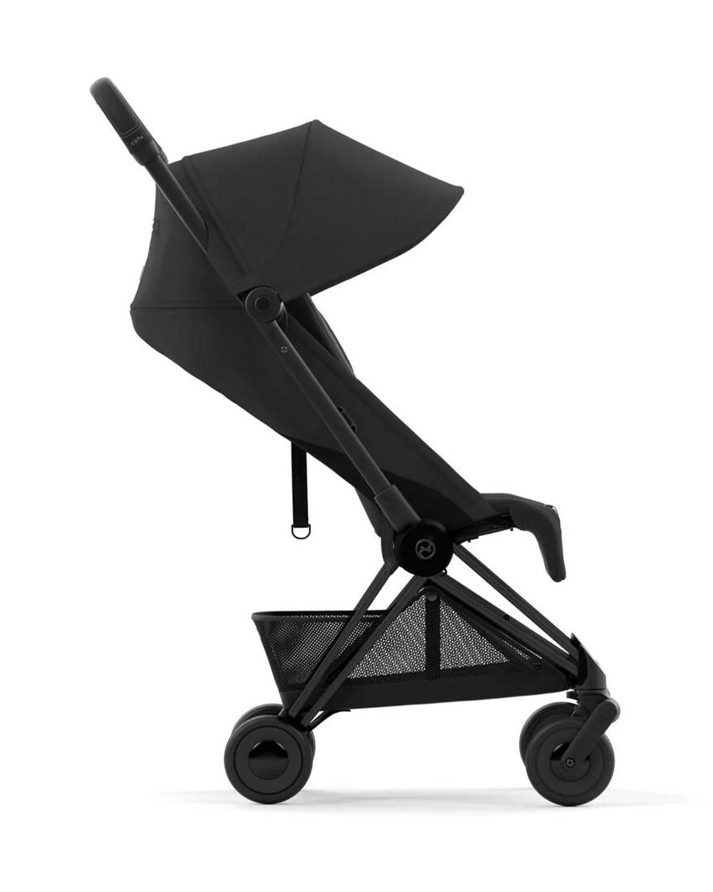 Cybex Coya Cabin Friendly Stroller-Ultra Compact One Hand Fold-Near Flat Reclining Seat-Car Seat Compatible-2 Years Warranty-For 0 to 4Y (Upto 22 Kg)-Matt Black Frame & Sepia Black Seat - Image 8
