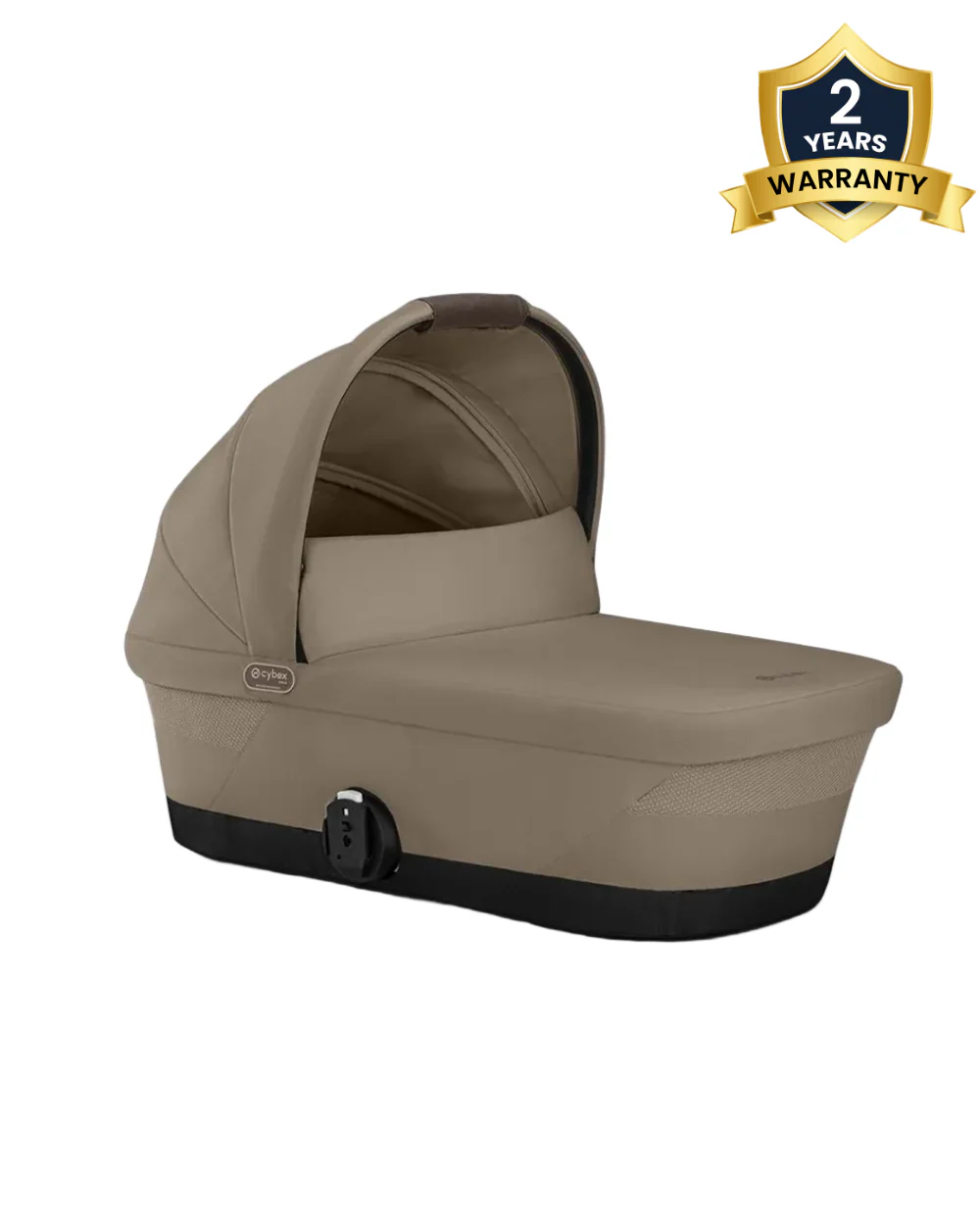 Cybex Gazelle S Baby Carry Cot-Integrated Carry Handle-Soft & Spring Foam Cushion-XXL UPF50+ Canopy-Compact Fold-2 Years Warranty-For 0 to 6M (Upto 9 Kg)-Almond Beige - Image 2
