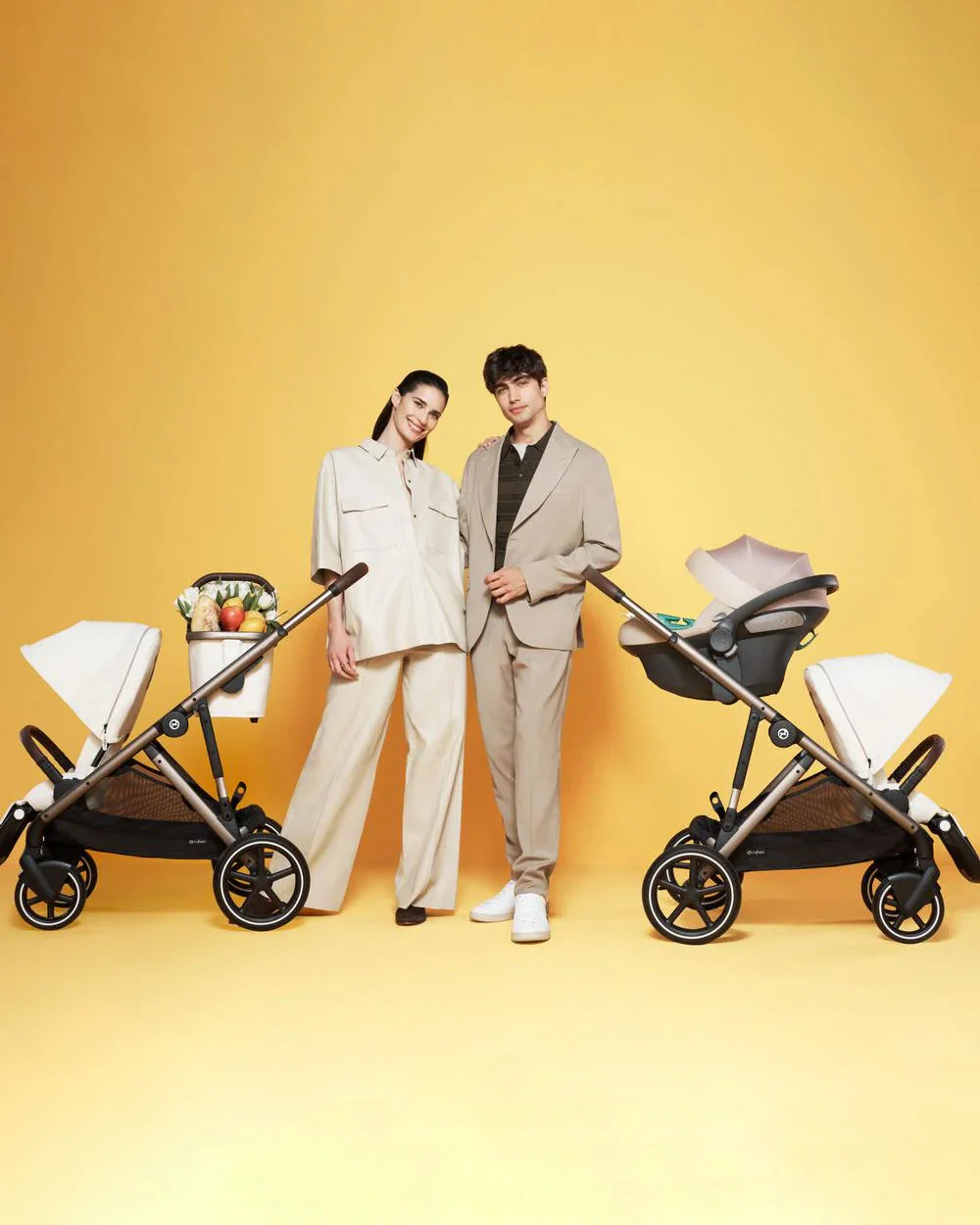 Cybex Gazelle S Double Stroller-With Free Extra Storage Basket-2 Years Warranty-For 0M to 4Y (Upto 22 Kg)-Black Frame & Moon Black - Image 21