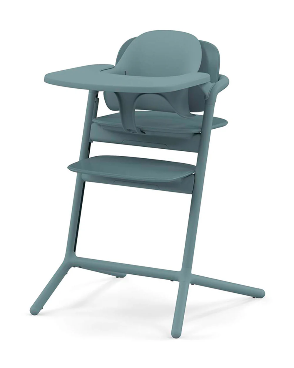 Cybex Lemo 4 in 1 High Chair-With Bouncer Seat, Baby Set & Tray-Individual Height & Depth Adjustment of Seat & Footrest-Anti Tip Rear Wheels for Easy Movement-2 Years Warranty-For 0 to 99Y (Upto 120 Kg)-Stone Blue - Image 6