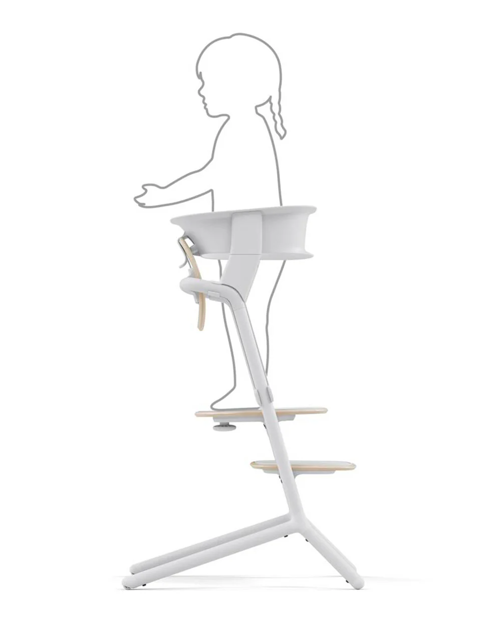 Cybex Lemo Training Tower-Easily Clips On To Lemo Chair-One Hand Installation-No Tools Required-2 Years Warranty-For 1 to 5Y (Upto 25 Kg)-All White - Image 4