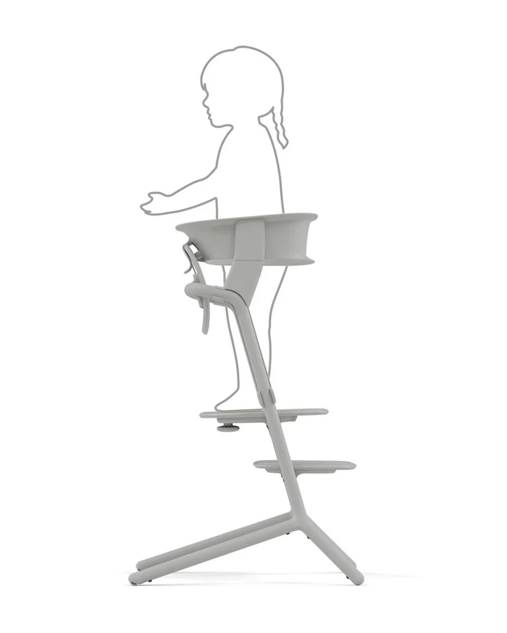 Cybex Lemo Training Tower-Easily Clips On To Lemo Chair-One Hand Installation-No Tools Required-2 Years Warranty-For 1 to 5Y (Upto 25 Kg)-Suede Grey - Image 4