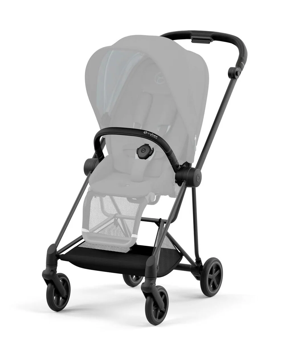 Cybex Mios Lightweight Stroller-Height Adjustable Parent Handle Bar-Reversible & Flat Reclining Seat-One Hand Fold-Travel System Compatible-2 Years Warranty-For 0 to 4Y (Upto 22 Kg)-Matt Black Frame & Mirage Grey - Image 9