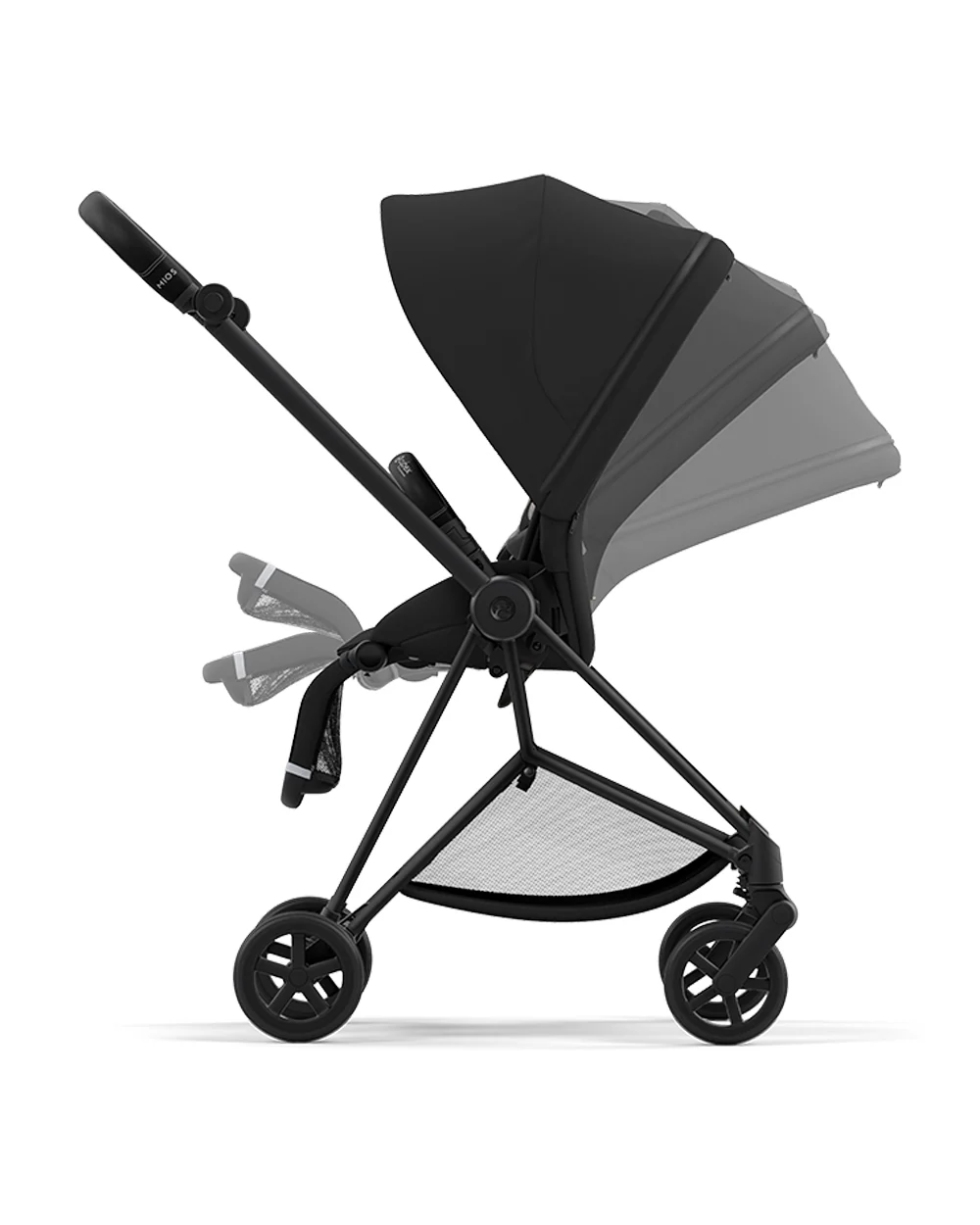 Cybex Mios Lightweight Stroller-Height Adjustable Parent Handle Bar-Reversible & Flat Reclining Seat-One Hand Fold-Travel System Compatible-2 Years Warranty-For 0 to 4Y (Upto 22 Kg)-Matt Black Frame & Sepia Black - Image 14