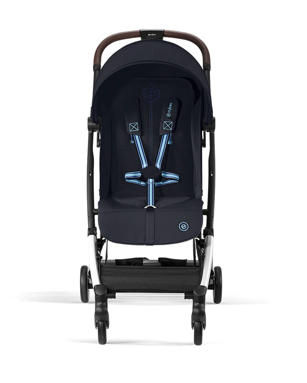 Cybex Orfeo Cabin Friendly Stroller-One Hand Fold-Flat Reclining Seat-Car Seat Compatible-2 Years Warranty-For 0 to 4Y (Upto 22 Kg)-Silver Frame & Dark Blue Seat - Image 15