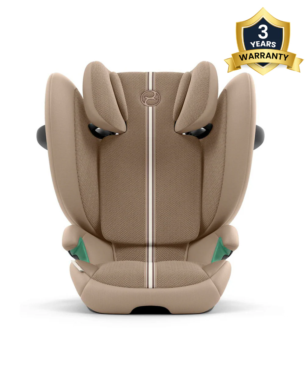 Cybex Solution G2 PLUS Foldable Car Seat-Forward Facing-Folds into Compact Shape-Mesh Fabric For 6x Better Airflow-With Convenient Carry Handle-12 Positions Adjustable Headrest-For 3 to 12Y (15 to 50 Kg)-Almond Beige - Image 2