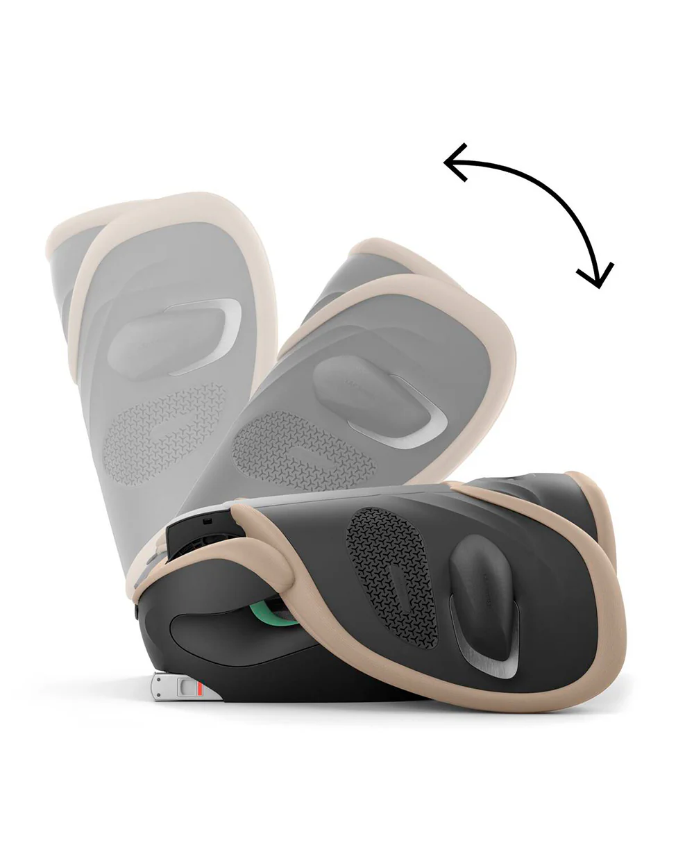Cybex Solution G2 PLUS Foldable Car Seat-Forward Facing-Folds into Compact Shape-Mesh Fabric For 6x Better Airflow-With Convenient Carry Handle-12 Positions Adjustable Headrest-For 3 to 12Y (15 to 50 Kg)-Almond Beige - Image 8