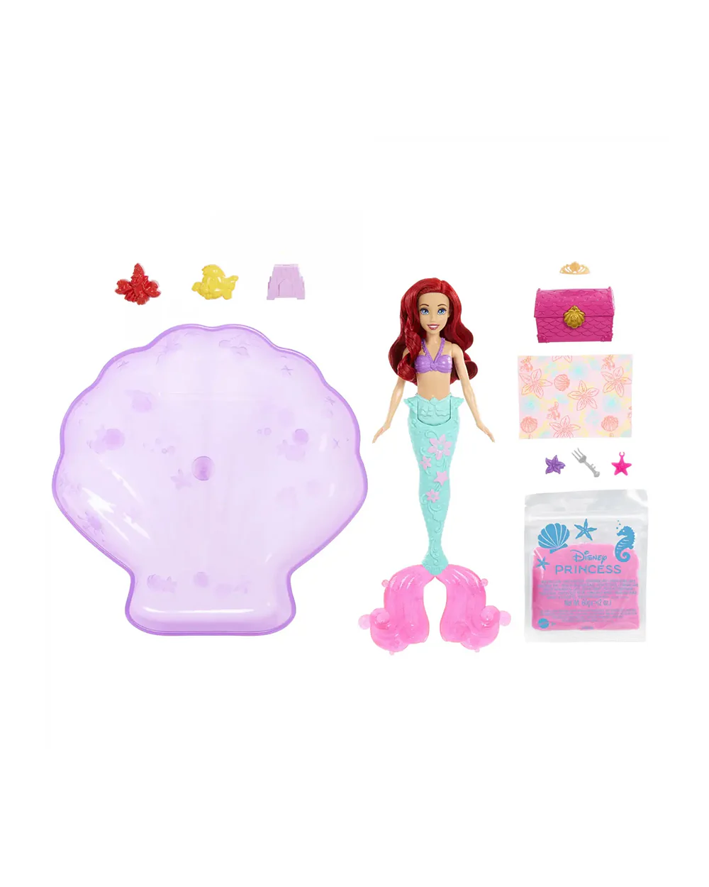 Disney Princess Ariel Mermaid Doll & Pool Set-Includes Moldable Sand, 3 Sand Molds, Beach Towel & 5 Accessories-Improves Role Play-Doll & Doll Houses-12M+ - Image 2