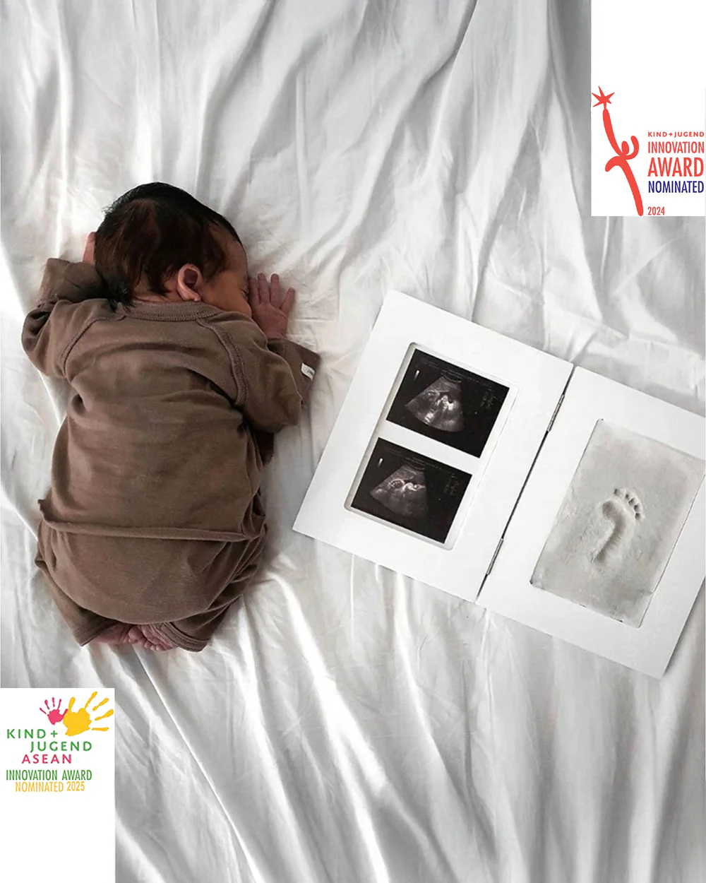Dooky Baby Hand & Footprint Photo Frame with Memory Box-Includes Skin Friendly Clay-Baby Keepsakes Gift Set For Baby Shower - Image 2
