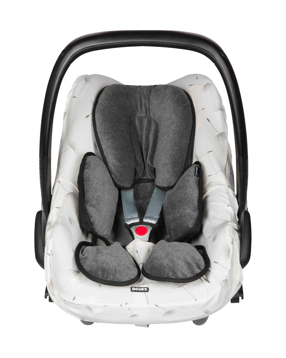 Dooky Baby Support Pillow-Suitable For Strollers, Car Seats, Carry Cots & Bouncers-Fits Both 3 & 5 Point Harness-For 0 to 12M-Grey