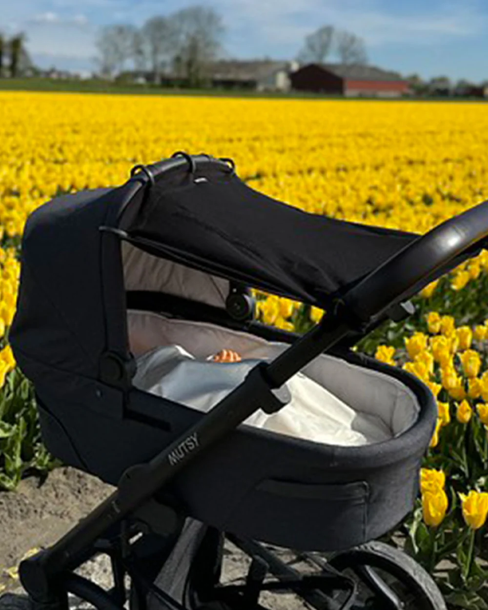Dooky Universal Cover-Fits Easy On Any Stroller, Infant Car seat & Carry Cot-Breathable Oekotex Certified Cotton-UPF50+ Protection-Black - Image 7
