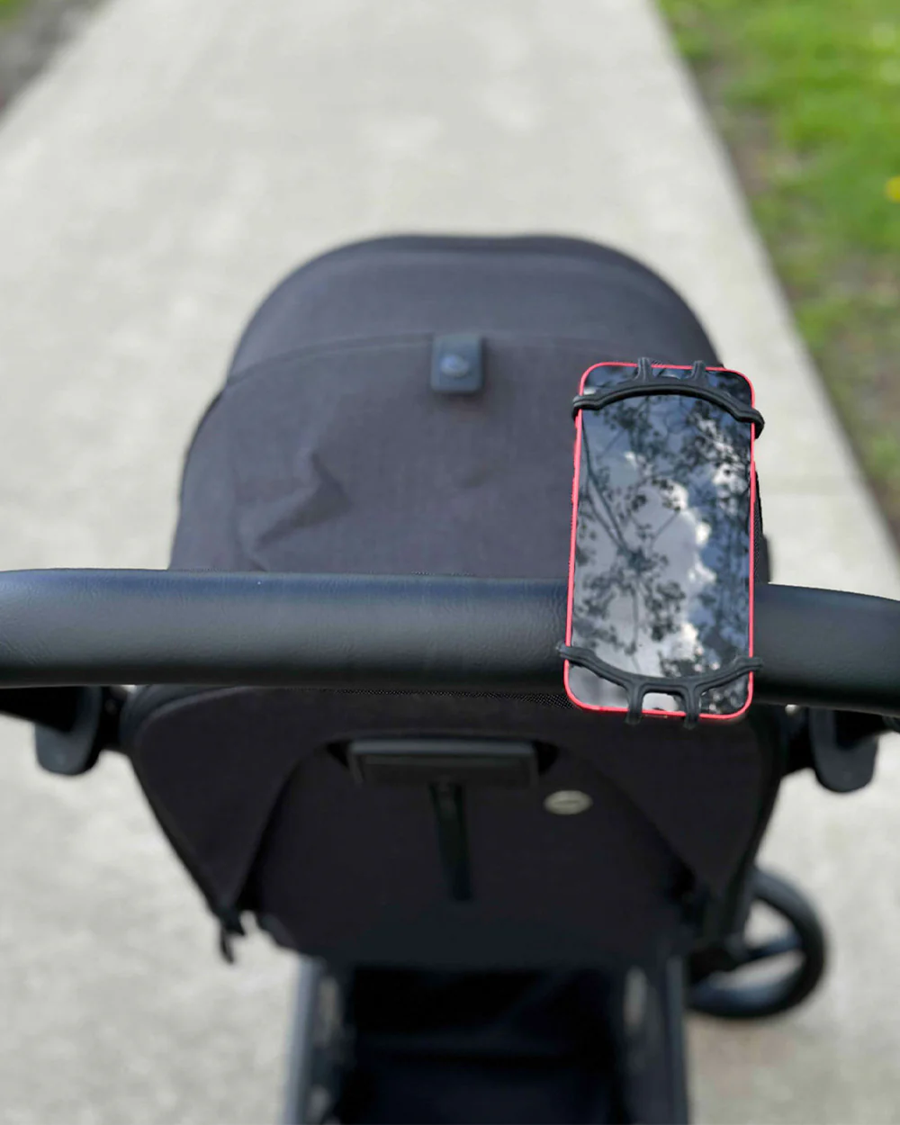 Dooky Universal Phone Holder-Fits Onto Stroller Handle Bars, Bumper Bars & Car Headrests-Shock Proof & 360 Degree Rotatable-Black - Image 7