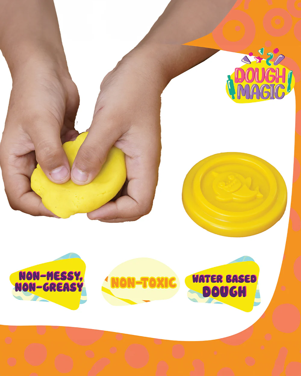 Dough Magic Baby Shark Dough Tubs Pack Of 6-Art & Craft Kit-18M+ - Image 4