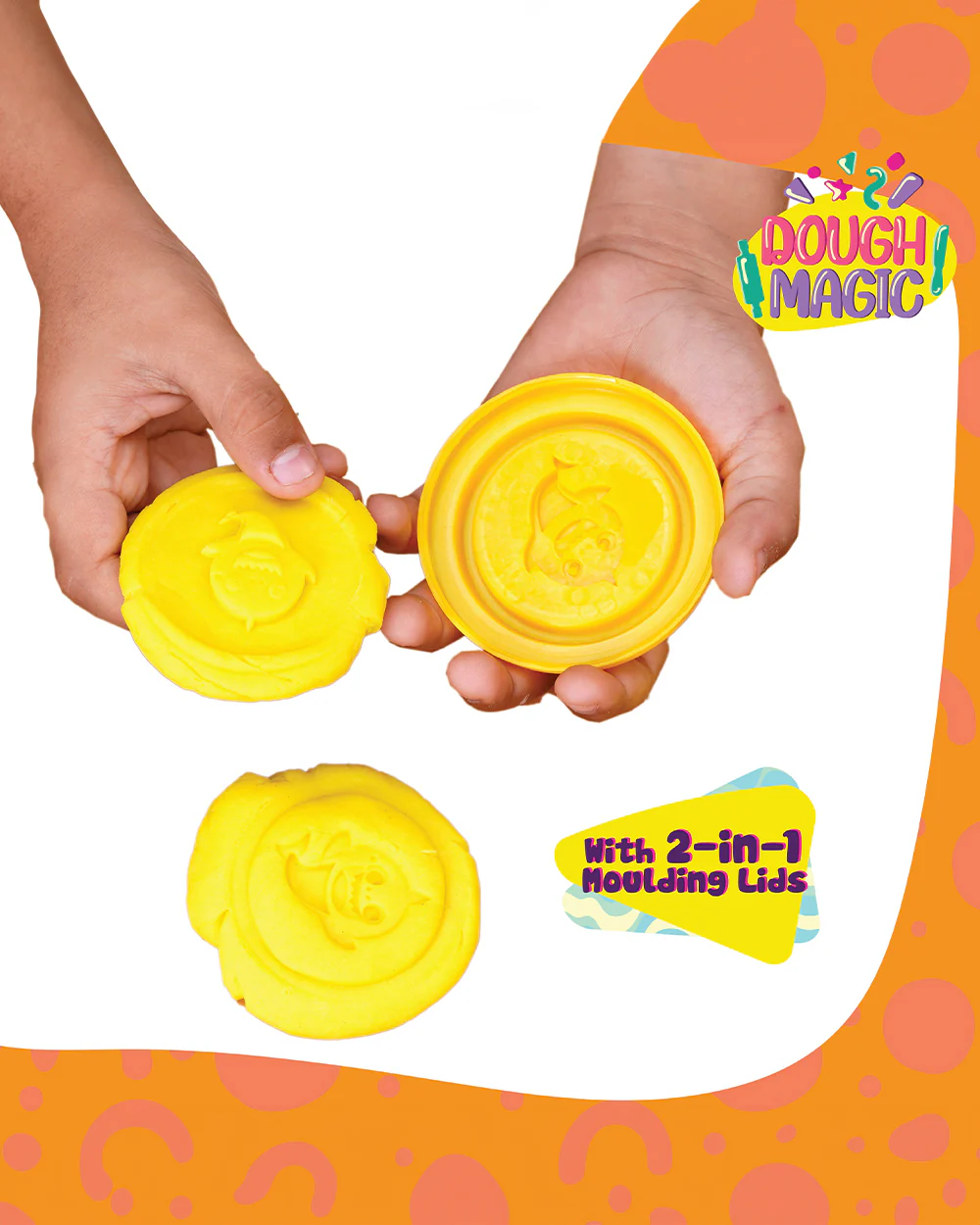 Dough Magic Baby Shark Dough Tubs Pack Of 6-Art & Craft Kit-18M+ - Image 5