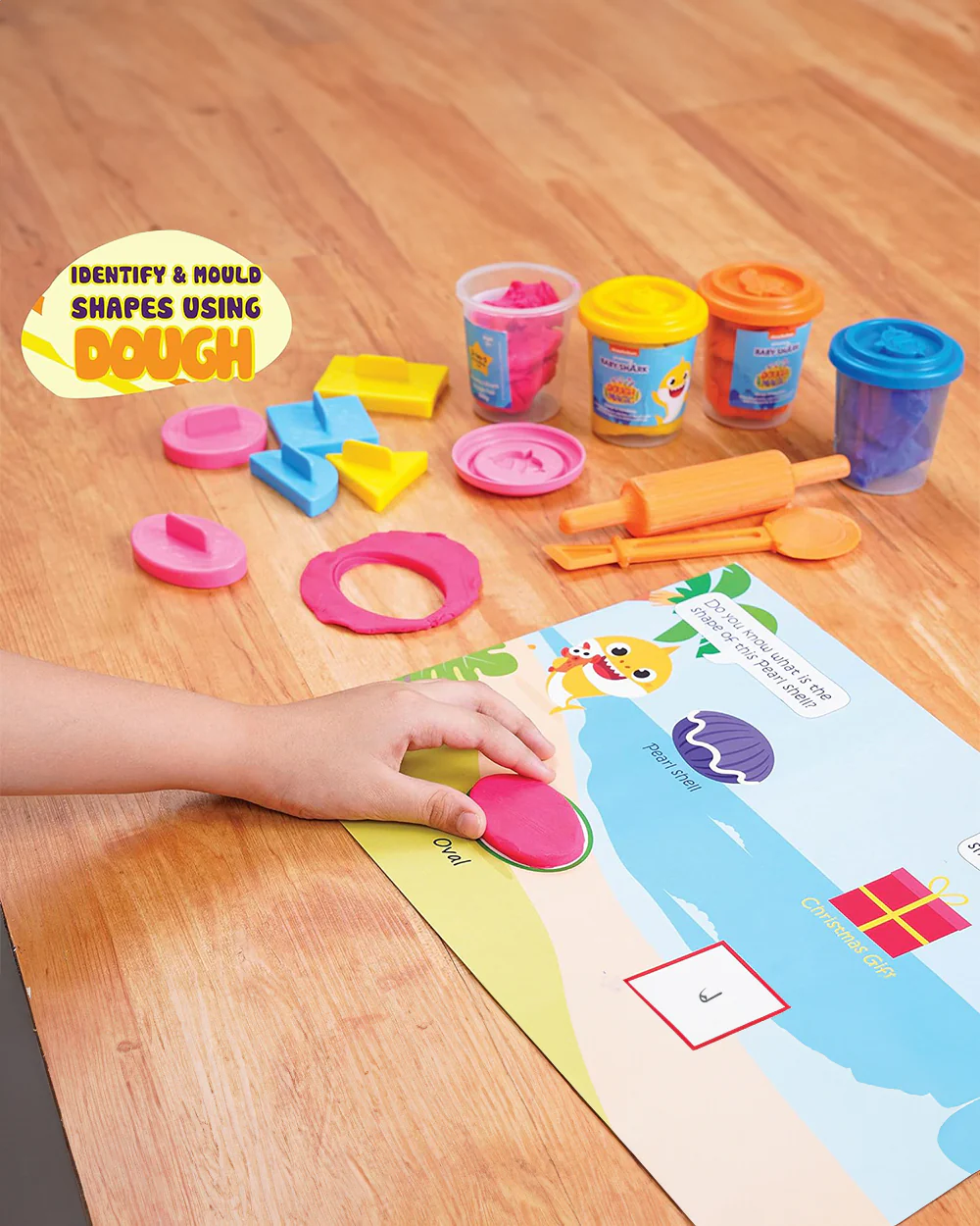 Dough Magic Baby Shark Spot & Shape Activity Set-Art & Craft Kit-18M+ - Image 6