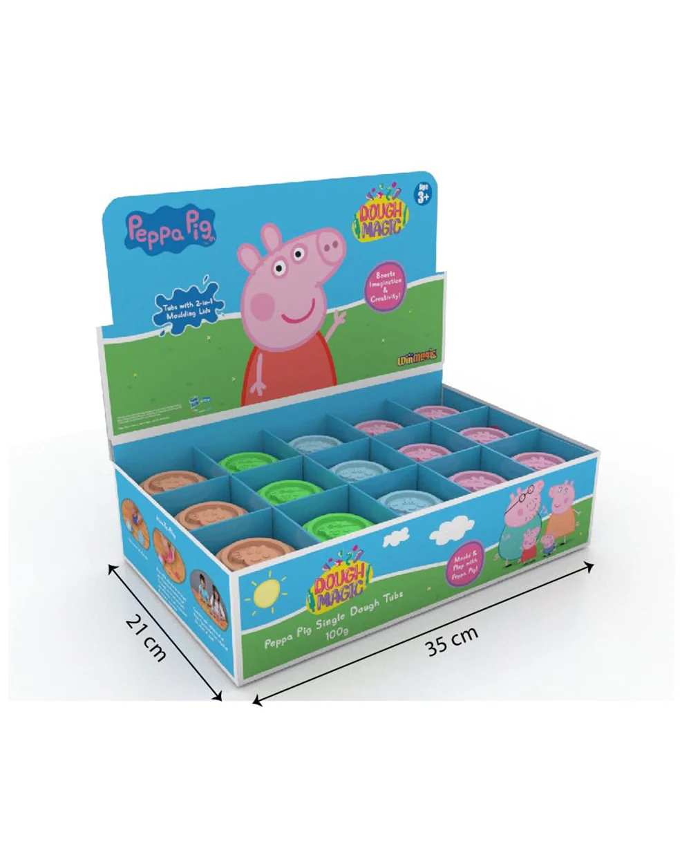 Dough Magic Peppa Pig Dough Tub 100g-Art & Craft Kit-18M+ - Image 2