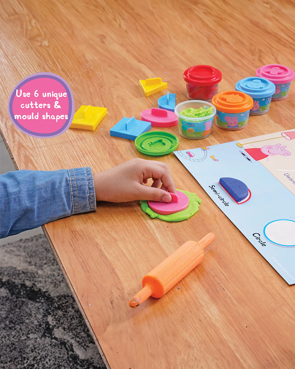 Dough Magic Peppa Pig Spot & Shape Activity Set-Art & Craft Kit-18M+ - Image 8