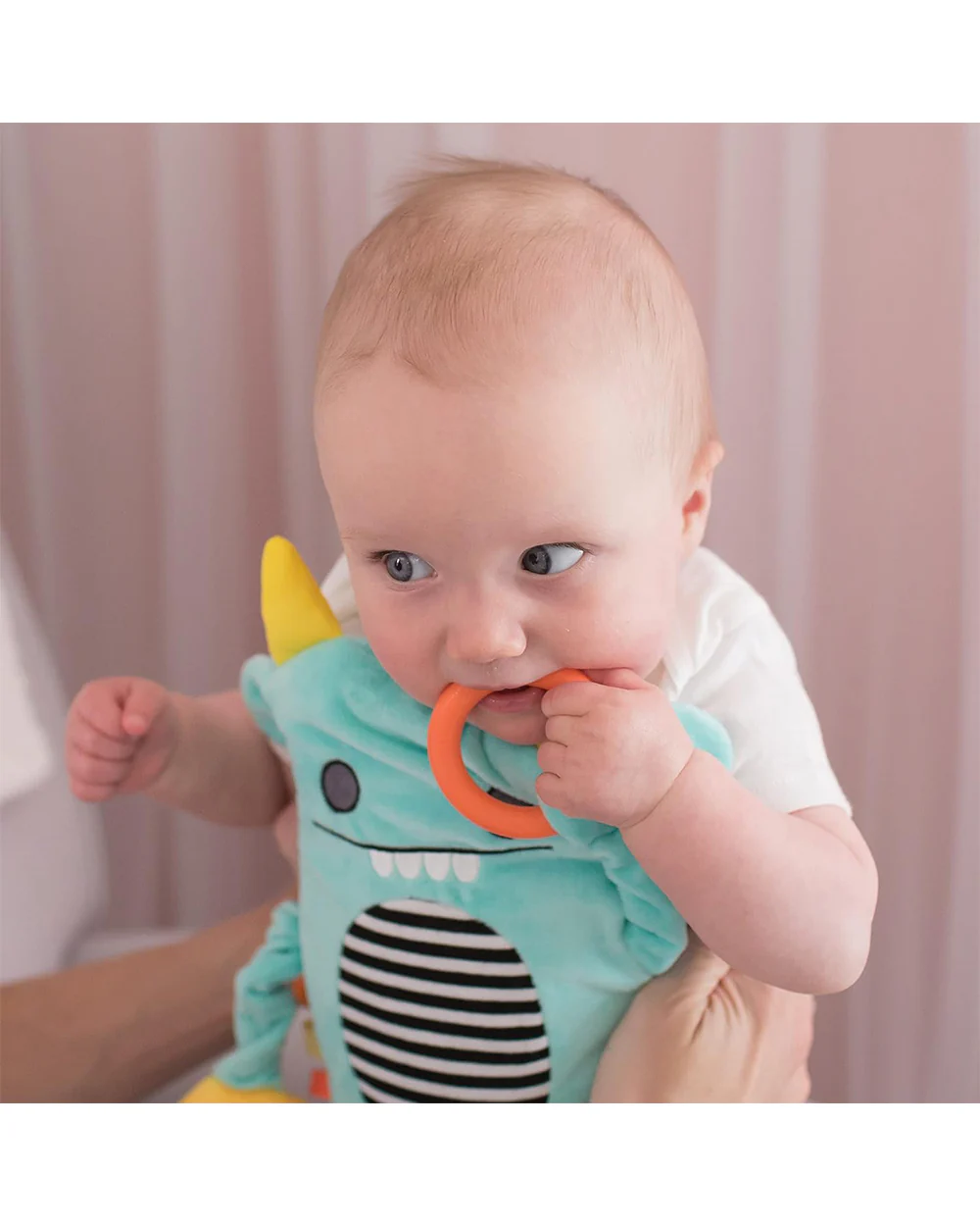 Dr. Brown's Colic Relief Gripebelt-Soothe Your Baby From Colic, Reflux and Gas-With Soft Fabric & Adjustable Belt-Clay Pack For Warm & Cool Therapy-With Attached Teethers & Toy-Blue Monster-For Infants-3M+ - Image 11