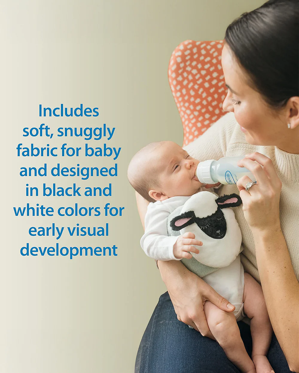 Dr. Brown's Colic Relief Gripebelt-Soothe Your Baby From Colic, Reflux & Gas-With Soft Fabric & Adjustable Belt-Clay Pack For Warm & Cool Therapy-With Attached Toy-Lamb-For Infants-0M+ - Image 3