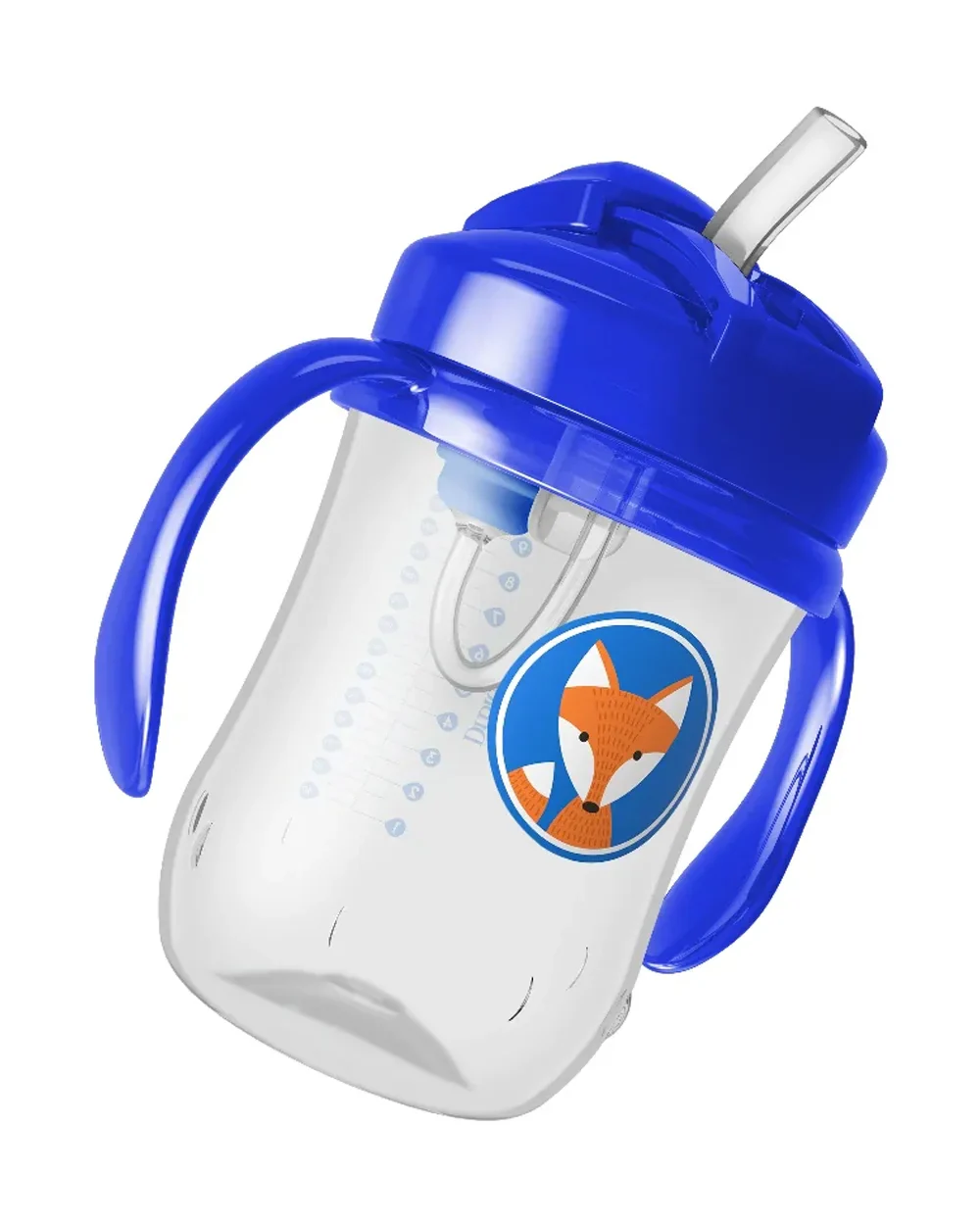 Dr. Brown's Baby's First Straw Cup-With Handle-Blue-100 ml - Image 2