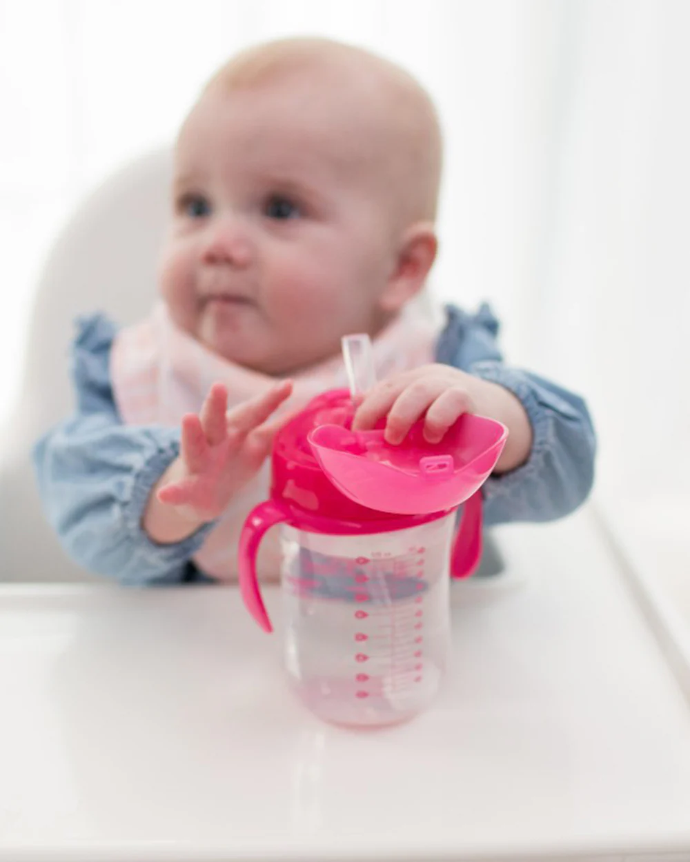 Dr. Brown's Baby's First Straw Cup-With Handle-Pink-100 ml - Image 7
