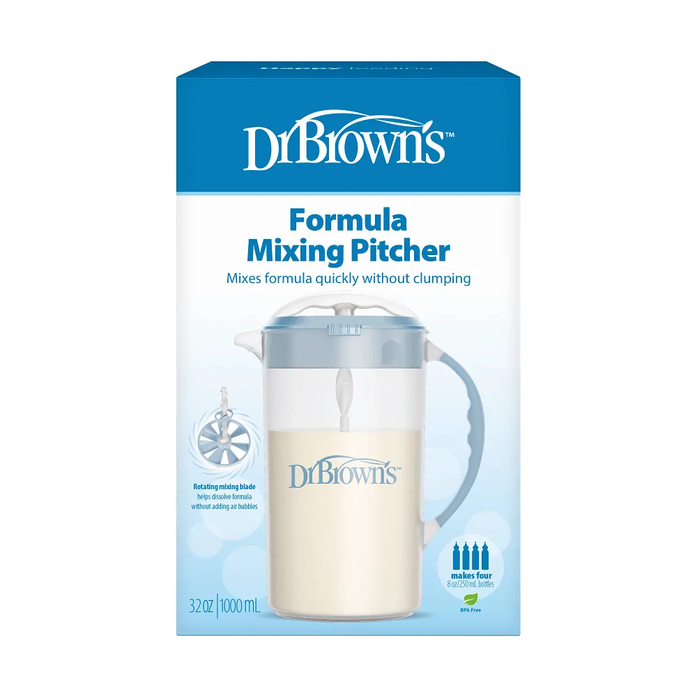 Dr. Brown’s Formula Mixing Pitcher - BPA Free Plastic - Easy Pour Spout - Blue - 1100ml - Image 2