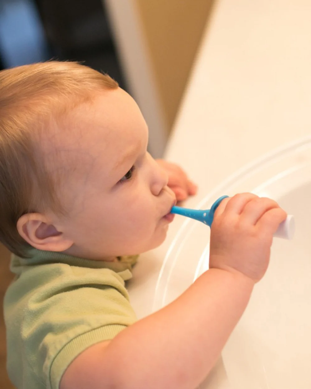 Dr. Brown's Infant to Toddler Baby Toothbrush-0 to 36M-Blue Elephant - Image 10