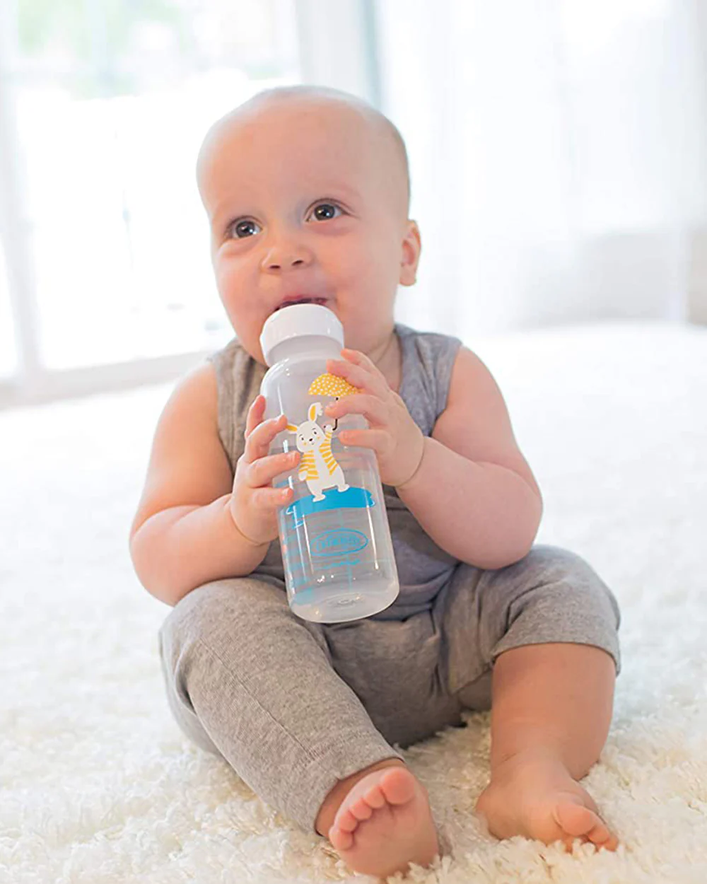 Dr. Brown's Milestones Sippy Spout Feeding Bottle-Anti Colic-250 ml-Bunny-6 to 24M - Image 5