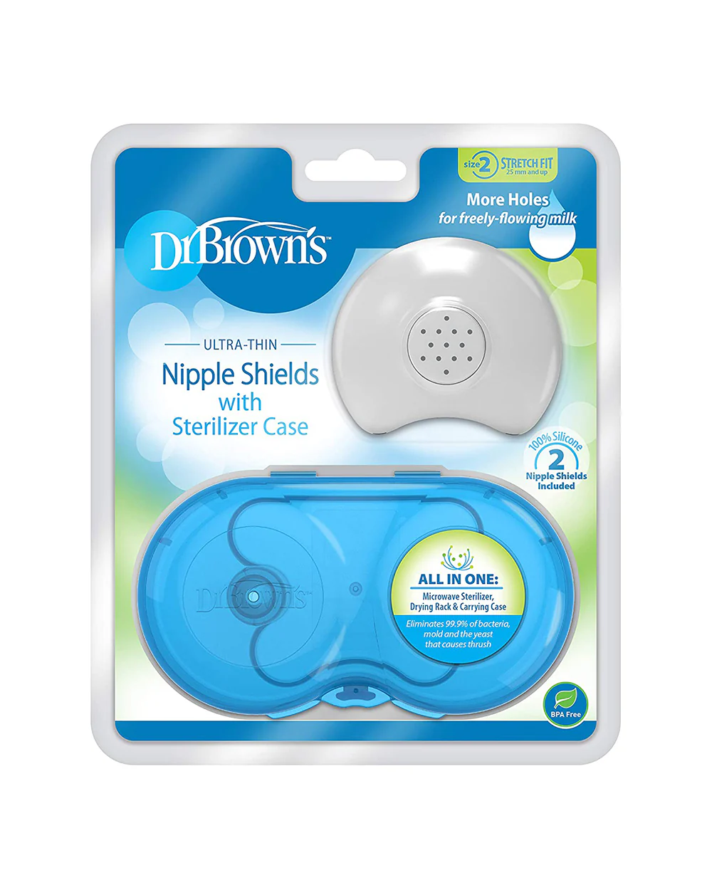 Dr. Brown's Nipple Shields With Sterilizing Case-Size 2-For Breastfeeding Moms - Image 7