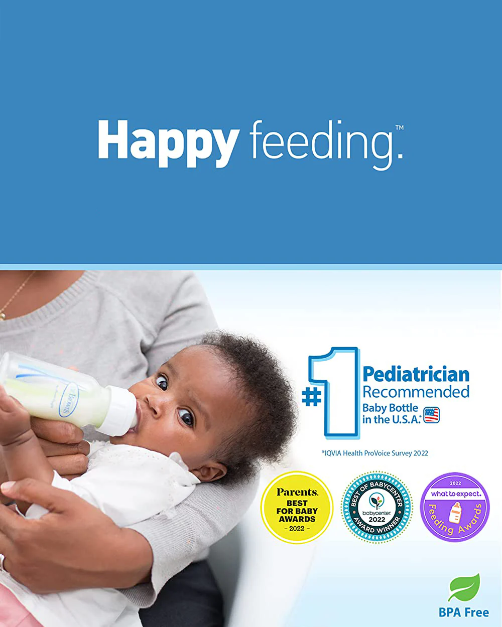 Dr. Brown's Options+ Narrow Neck Feeding Bottle-Anti Colic-250 ml-Blue-0 to 3M - Image 2