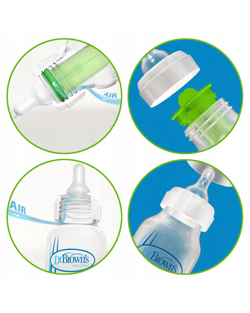 Dr. Brown's Options+ Narrow Neck Feeding Bottle-Anti Colic-250 ml-White-0 to 3M - Image 4