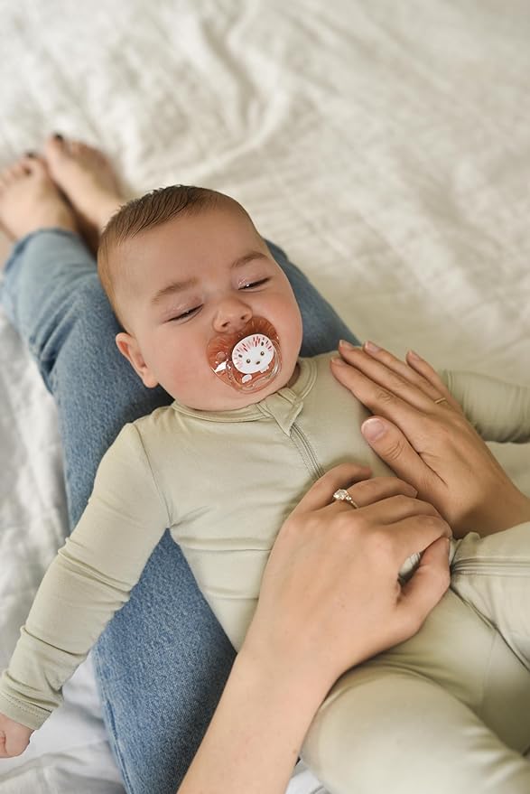 Dr. Brown's Prevent Butterfly Soother-100% Silicone Bulb-Orthodontic-Pink & Grey-0 to 6M-Pack of 2-Pacifier - Image 4