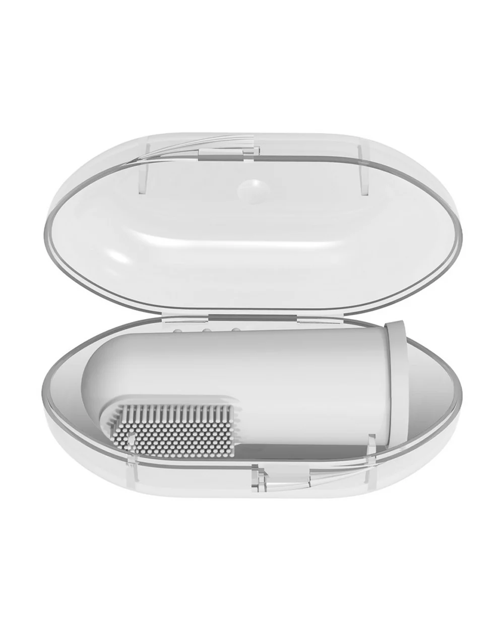 Dr. Brown's Silicone Finger Baby Toothbrush with Case-3 to 12M-Grey - Image 4