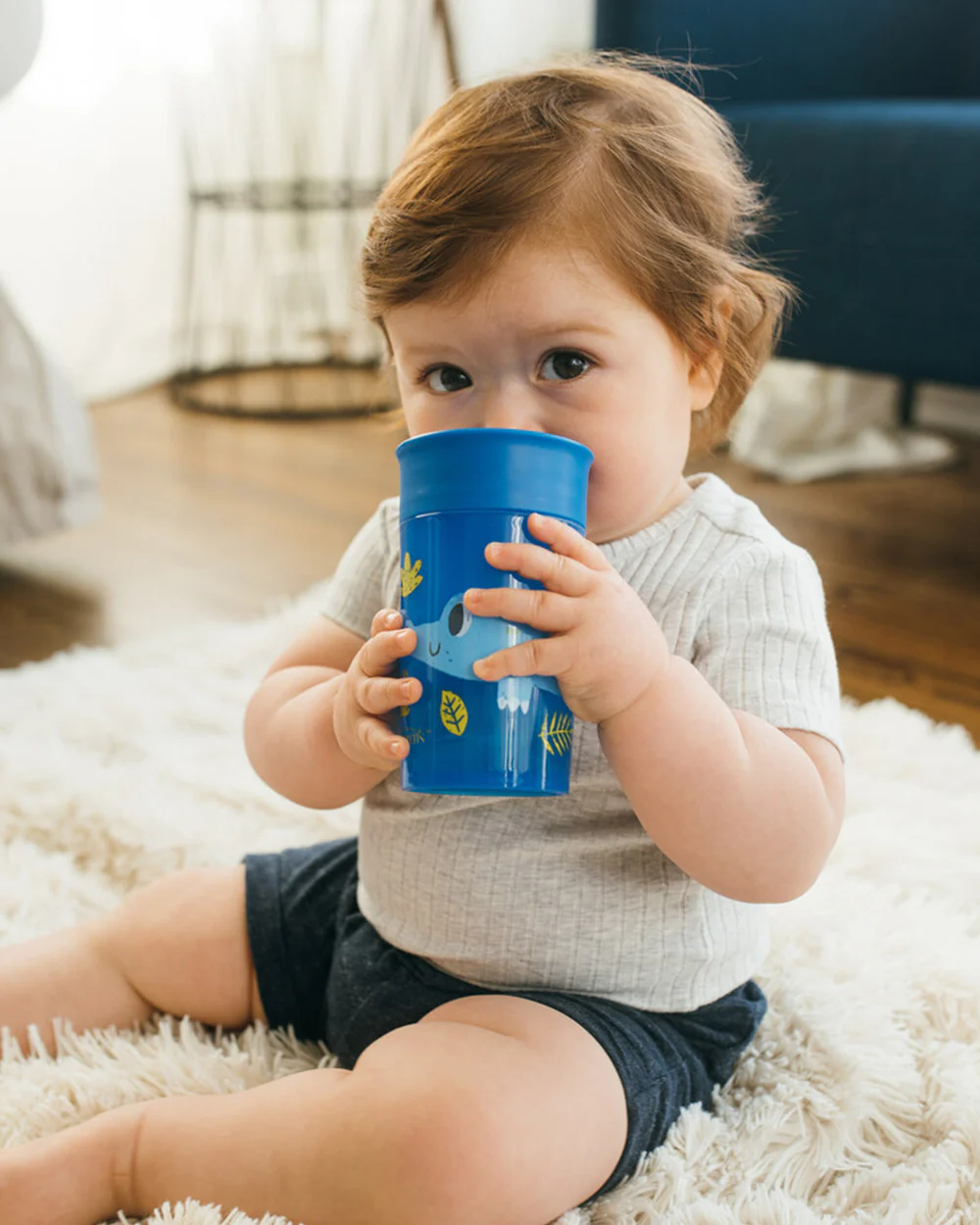 Dr. Brown's Smooth Wall Cheers 360 Cup-Blue Deco-Leak Proof-For Infants - Image 6