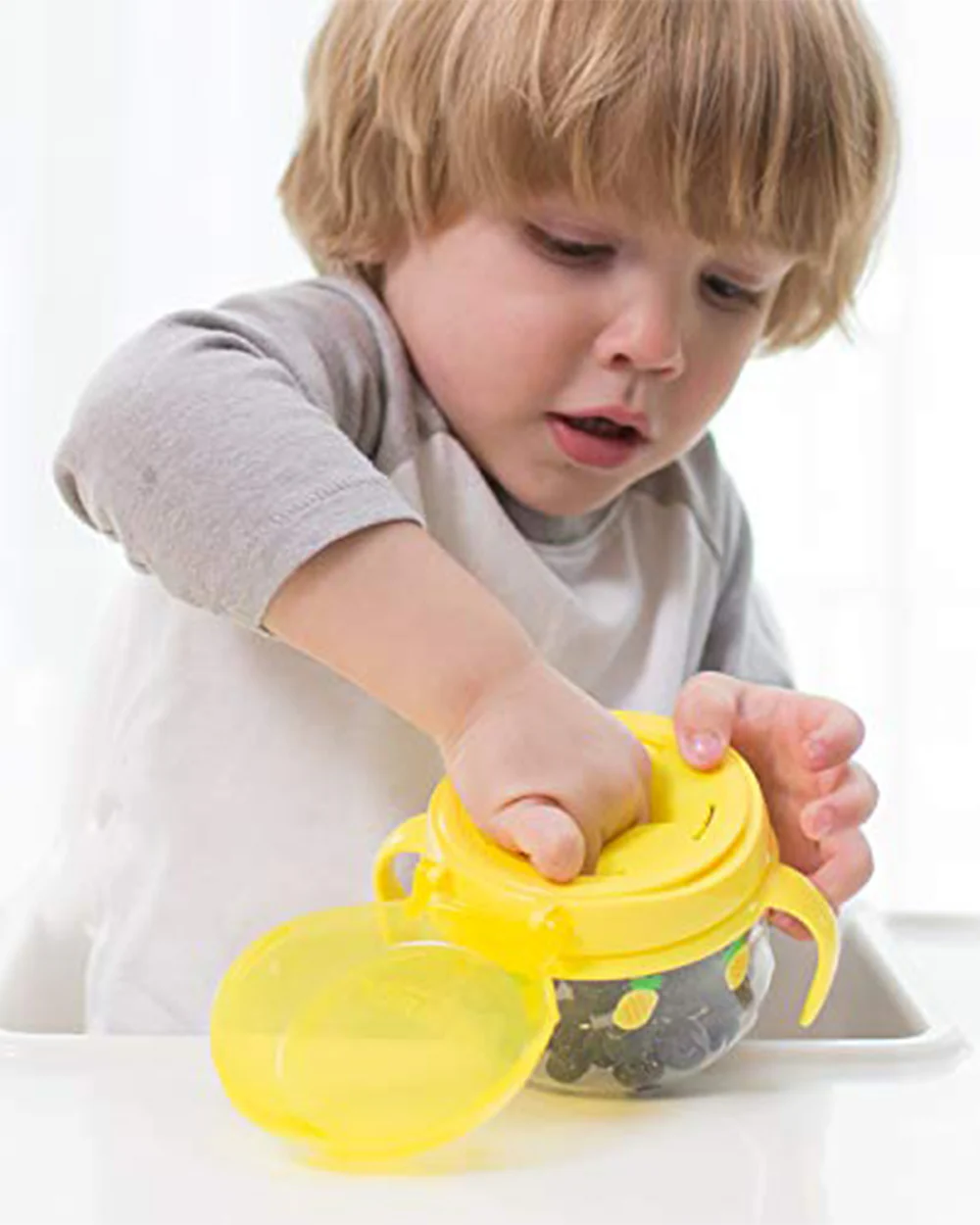 Dr. Brown's Snack Cup-Removable Handles-Yellow-For Feeding Infants - Image 2