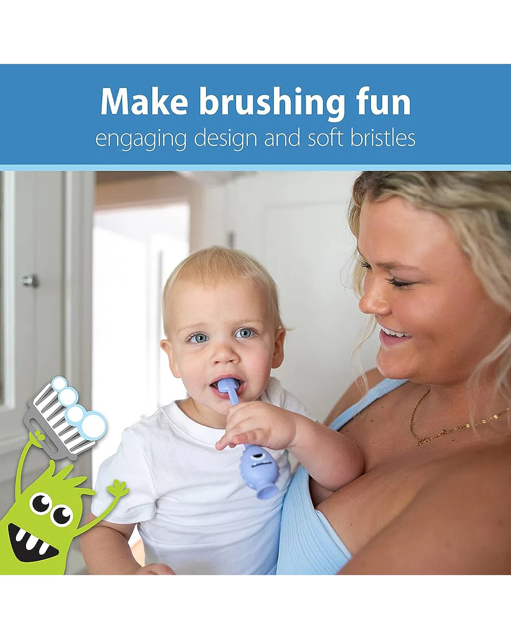 Dr. Brown's Toothscrubber Toddler Toothbrush-Monster - Image 5