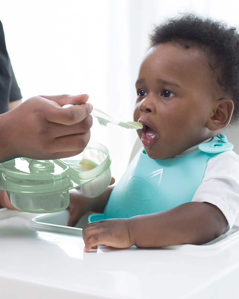 Dr. Brown’s Travel Fresh Bowl & Spoon Set - Dark Blue - Dishwasher Safe - Easy Grip - For Feeding Infants - Image 3