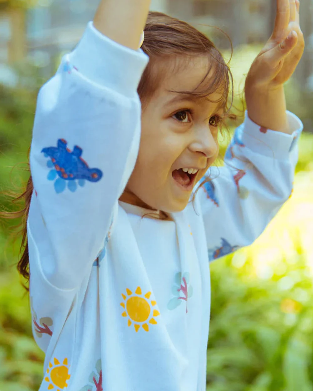 Dulaar A Day with Dinos Tracksuit-Printed-Organic Cotton-For Infants - Image 3