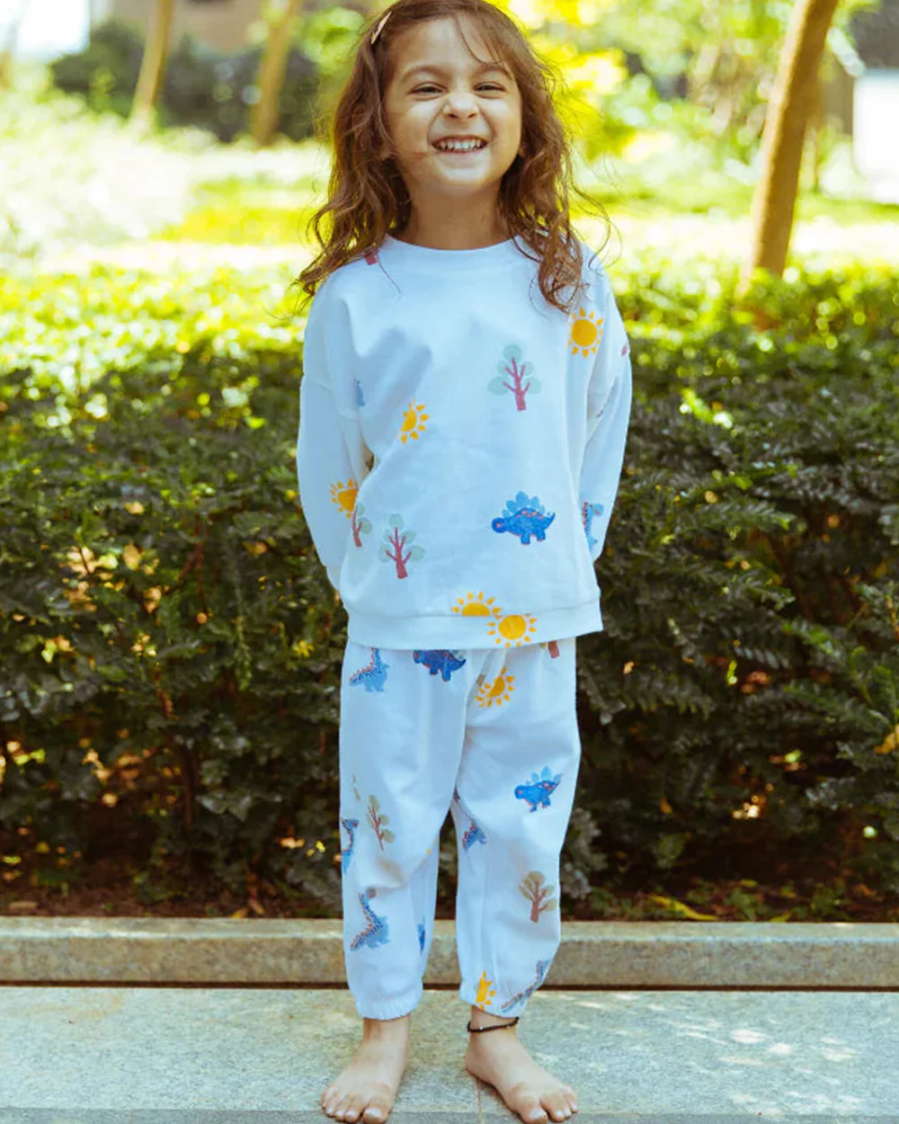 Dulaar A Day with Dinos Tracksuit-Printed-Organic Cotton-For Infants - Image 4